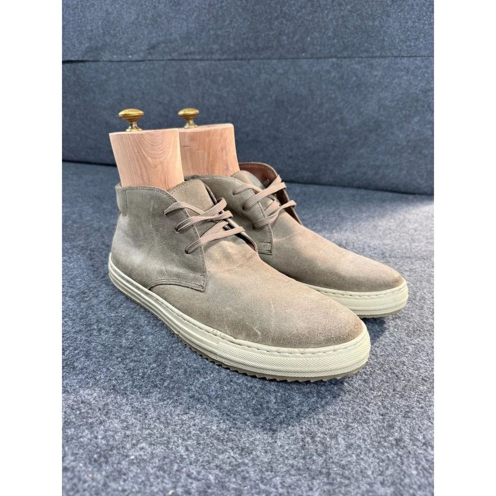 Mens Suede Chukka Boots‎ Desert Boots Made in Italy Size 44 Taupe Lace Up